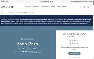 LensCrafters of Kansas City website