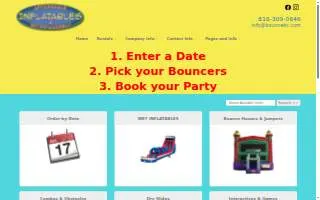 Moon Bounce Kansas City Rentals website