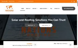 Nations Roofing and Solar of Kansas City website