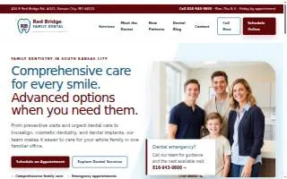 Red Bridge Family Dental website