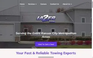 Lazer Tow Service of Kansas City website