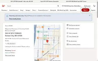 Walgreens Pharmacy at University Health Behavioral Health website