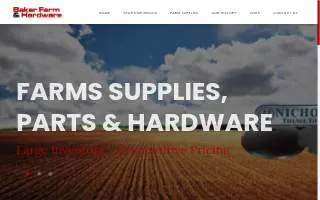Baker Farm And Hardware Inc website