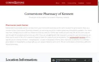 Cornerstone Pharmacy of Kennett website
