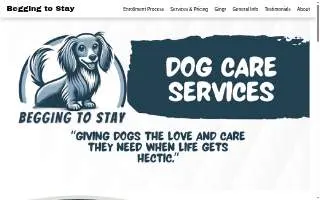 Begging to Stay website