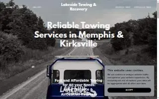 Lakeside Towing Kirksville website