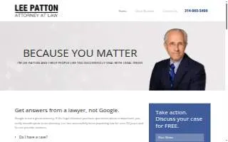 Lee Patton Law of Kirkwood website