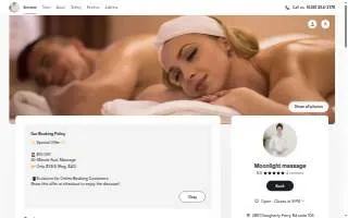 Moonlight massage of Kirkwood website