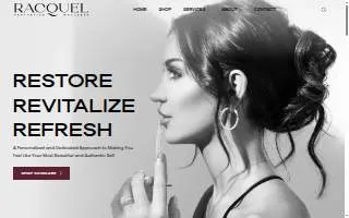 Racquel Aesthetics & Wellness website