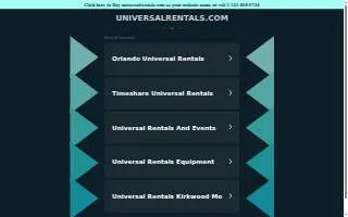 Universal Rentals and Events of Kirkwood website