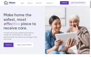 Woven Home Care website