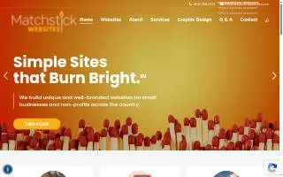 Matchstick Websites website