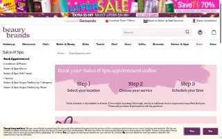 Beauty Brands of Liberty website