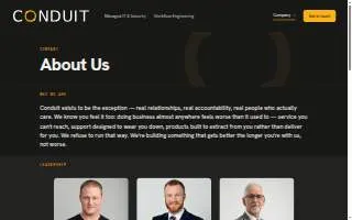 Conduit Technical Services website