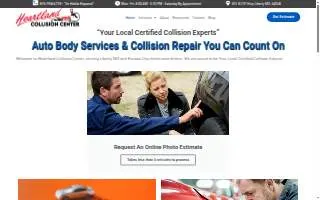 Heartland Collision Center of Liberty website