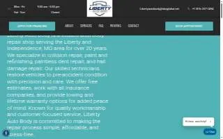 Liberty Auto Body website
