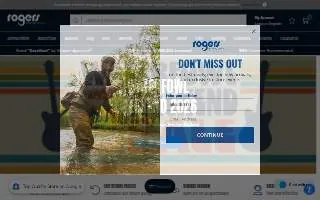 Rogers Sporting Goods website