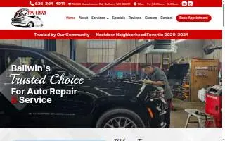 Ballwin Auto Center website