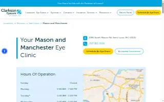 Clarkson Eyecare of Manchester website