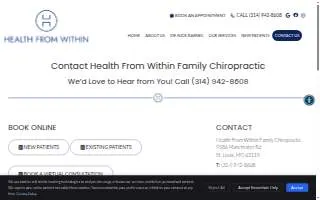 Health From Within Family Chiropractic of Manchester website