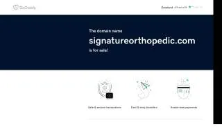 Signature Orthopedics - Fenton website