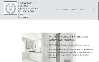 Tile and Bath Service of Manchester website