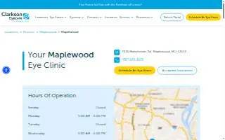 Clarkson Eyecare of Maplewood website
