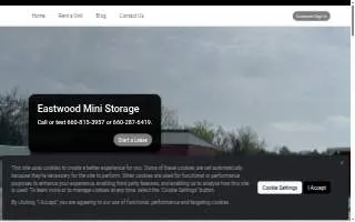 Eastwood Mini Storage website