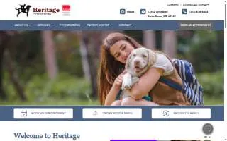 Heritage Veterinary Hospital of Maryland Heights website