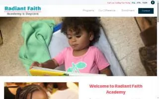 Radiant Faith Academy website
