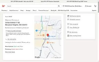 Walgreens Pharmacy of Maryland Heights website