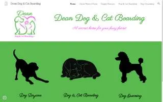 Dean Dog and Cat Boarding LLC website