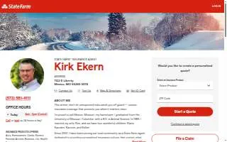 Kirk Ekern - State Farm Insurance Agent website