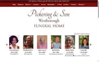 Pickering Funeral Home website