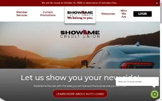 Show-Me Credit Union website