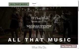 ALL THAT MUSIC || Mobile DJ + Emcee website