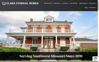 Clark Funeral Homes website