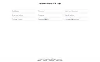 Duane A. Cooper, Attorney at Law website