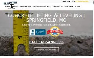 Elevated Concrete Lifting website