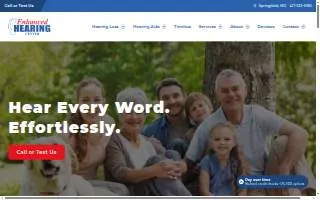 Enhanced Hearing Center website
