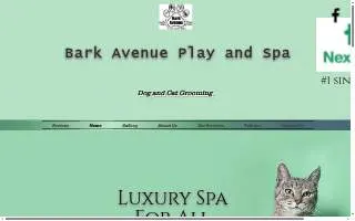 Bark Avenue Play and Spa website