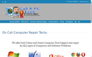 Call A PC Tech website