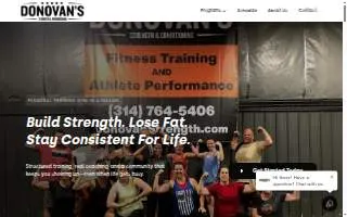 Donovan's Strength & Conditioning website