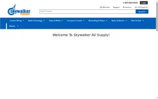 Skywalker AV Supply website