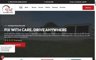C & C Truck and Auto website