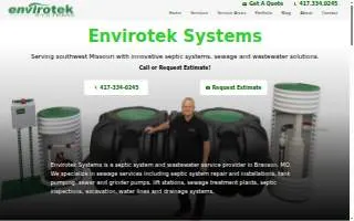 Envirotek Systems of Ozark website
