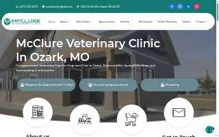 McClure Veterinary Clinic website