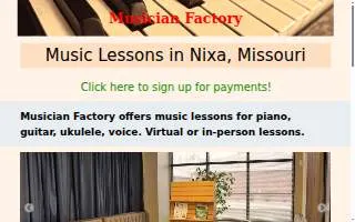 Musician Factory of Ozark website