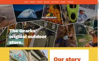 Ozark Adventures website