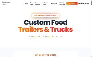 Prime Food Trailers website
